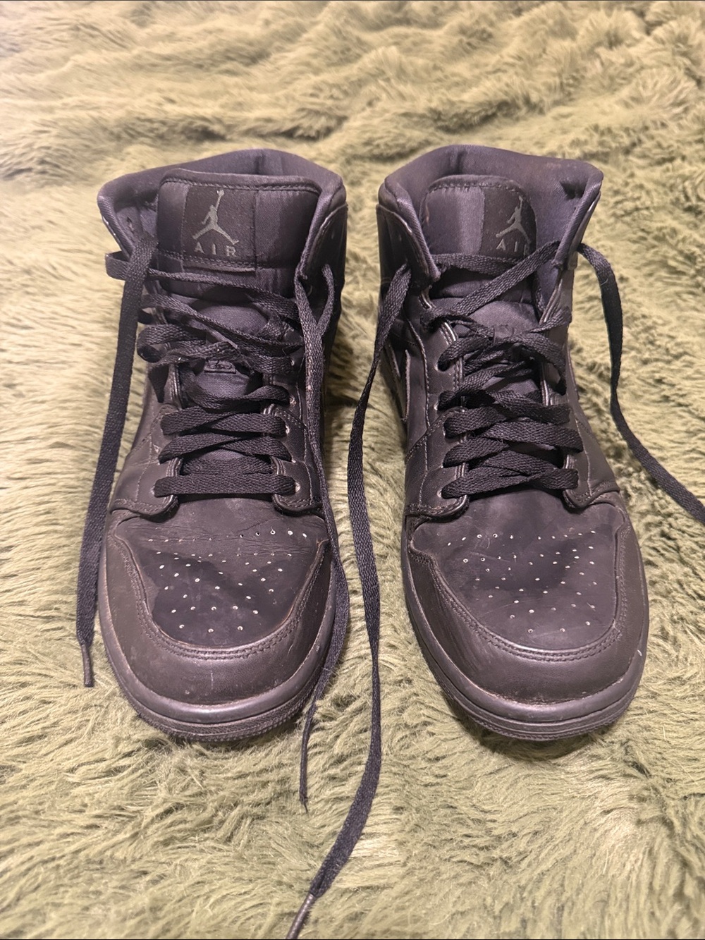 Nike Black High-Top Sneakers with Jumpman Logo